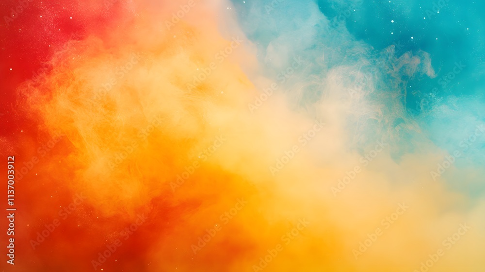Obraz premium Abstract Colorful Swirling Paint Nebula Space
