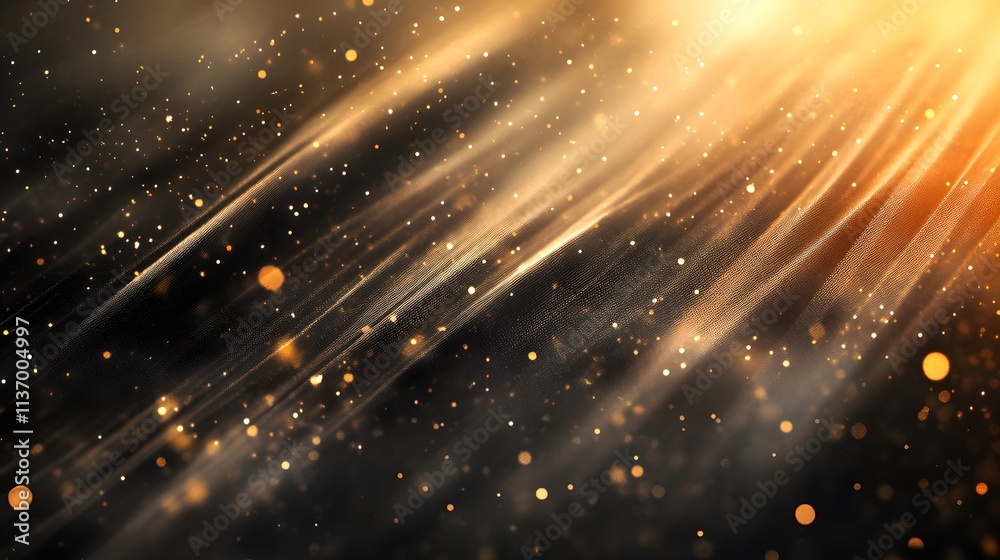 Fototapeta premium Abstract Gold Texture With Sparkling Lights