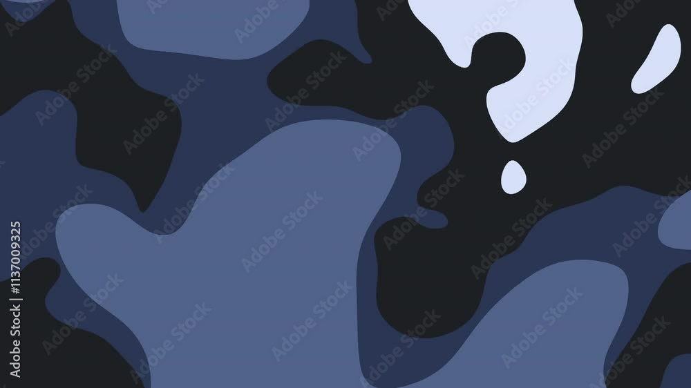 Dark blue swirling organic shapes suitable for backgrounds, prints, or design projects, bringing a modern and dynamic touch to designs. Midnight blue loop liquid background
