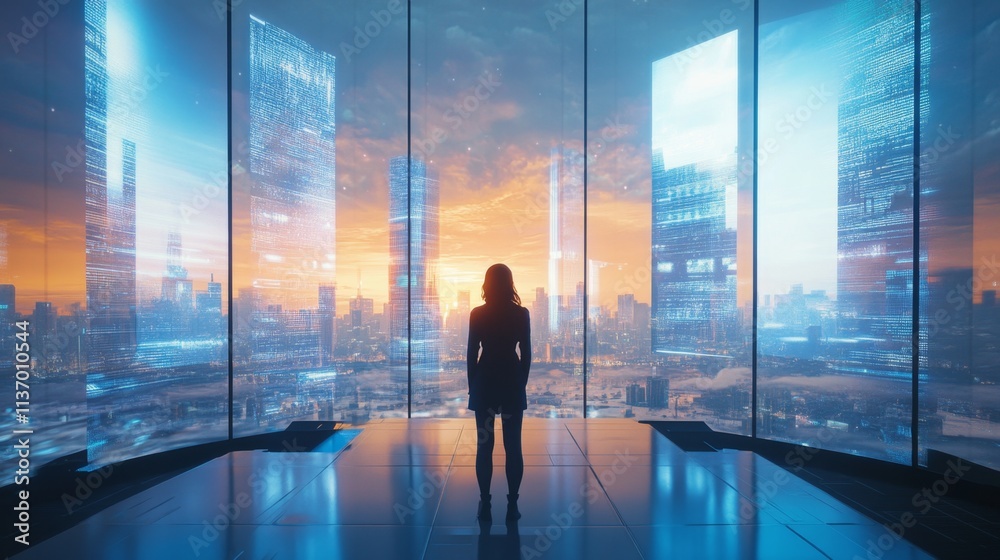 Global innovation summit in 2025 featuring holographic displays international collaboration futuristic technologies redefining global progress sleek modern setting Global innovation summit in 2025 featuring holographic displays international collaboration futuristic technologies redefining global progress sleek modern setting