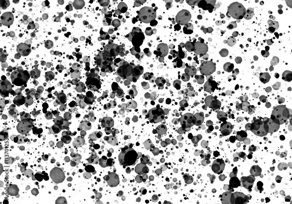 Grunge Ink Paint Splatter with Transparent Background