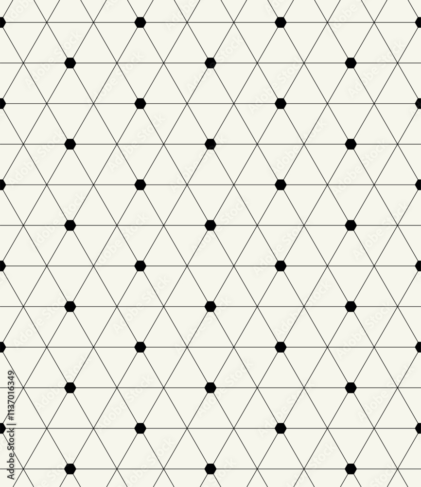 Vector seamless pattern. Modern stylish texture. Repeating geometric tiles with linear grid. Thin monochrome trellis. Trendy graphic design. Can be used as swatch for illustrator.