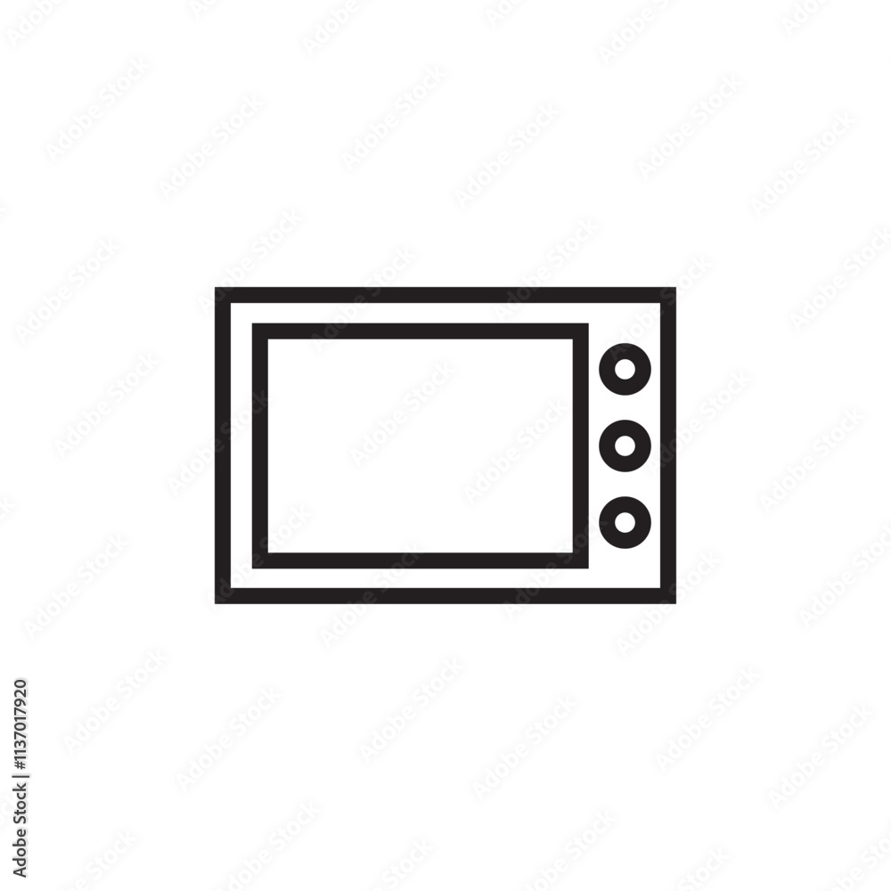 microwave oven icon outline stroke editable eps microwave oven icon outline stroke editable eps