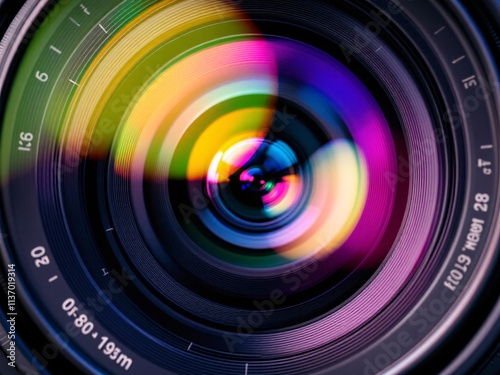 Lens, Camera, Focus, Optics, Colorful, Reflection, Glass, Photography, Close-up, Circular, Aperture, Light, Blur, Sharp, Macro, Detail, Rainbow, Prism, Technology, Equipment, Gadget, High-tech, Precis photo