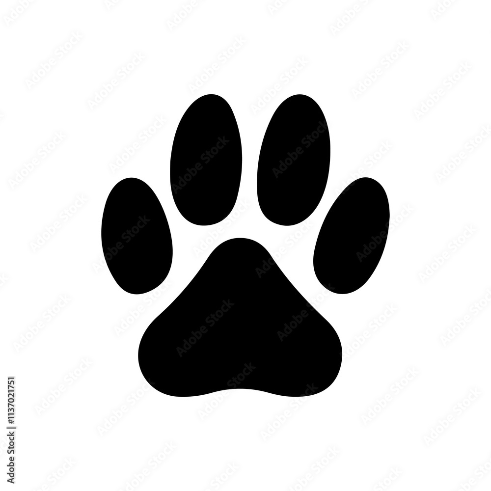Dog paw print clip art design on plain white transparent isolated background for card, shirt, hoodie, sweatshirt, apparel, card, tag, mug, icon, poster or badge Dog paw print clip art design on plain white transparent isolated background for card, shirt, hoodie, sweatshirt, apparel, card, tag, mug, icon, poster or badge