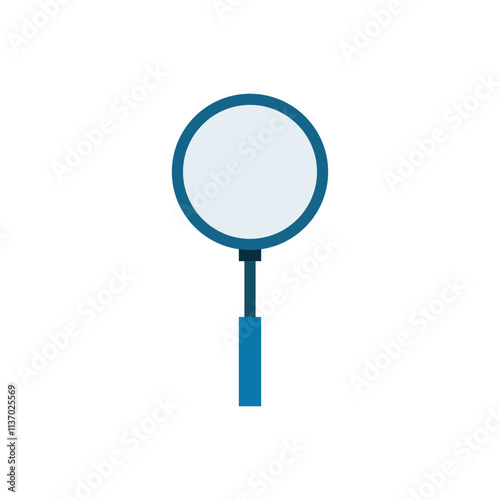 Magnifying glass flat icon vector design illustration, isolated on white background. 