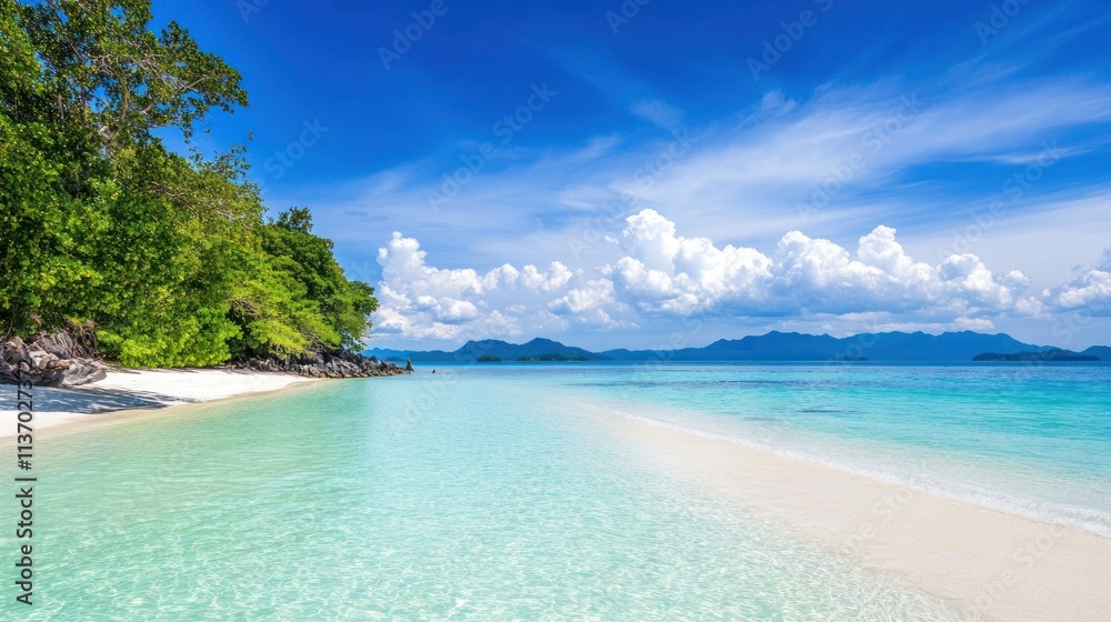 Tropical Paradise: Idyllic Beach and Azure Waters Tropical Paradise: Idyllic Beach and Azure Waters