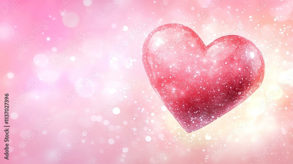 pink heart on a pastel pink background Valentine pink heart on a pastel pink background Valentine