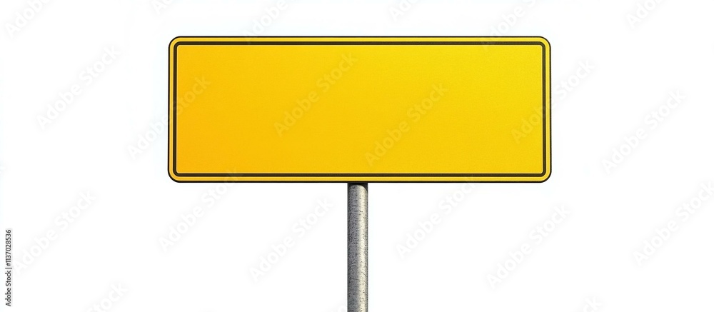 Blank yellow road sign or Empty traffic signs isolated on white background. Copy space image. Blank yellow road sign or Empty traffic signs isolated on white background. Copy space image.