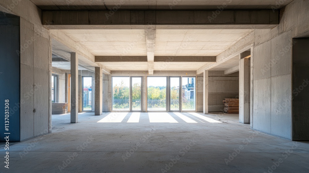 Empty Concrete Shell of a Building Under Construction Empty Concrete Shell of a Building Under Construction