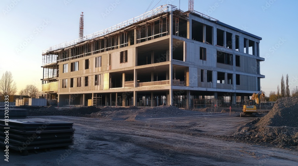 Under Construction: A Modern Building Taking Shape Under Construction: A Modern Building Taking Shape