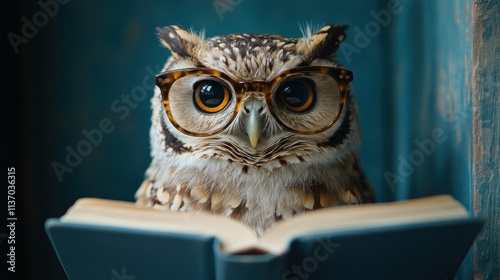 Wallpaper Mural Wise Owl Reading Torontodigital.ca