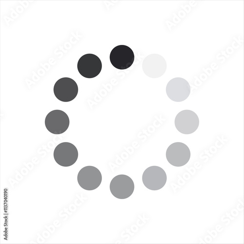 screen load progress wait circle symbol. web buffer loader sign design template vector.