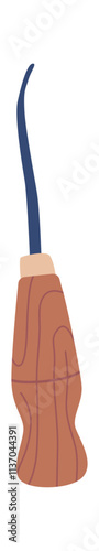Awl holes puncher tool vector illustration