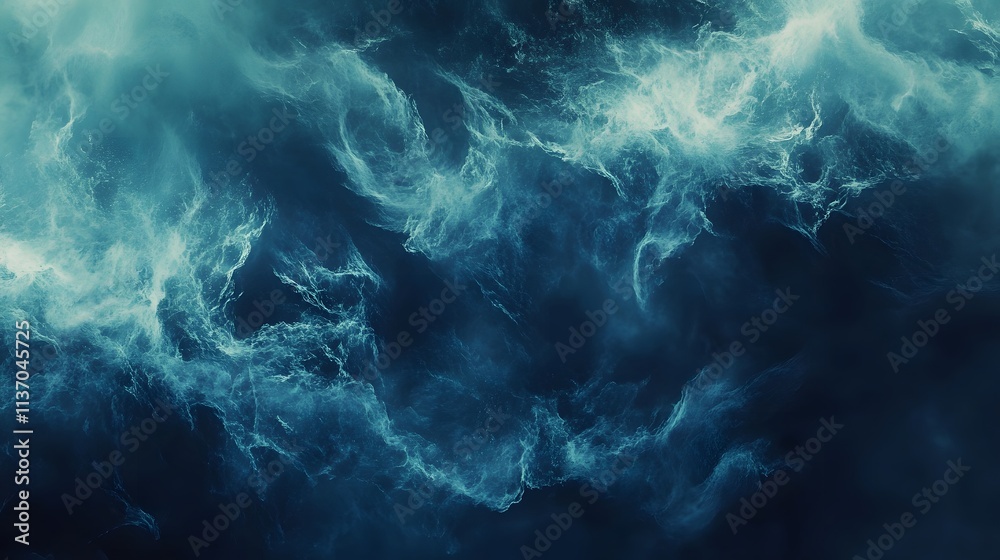 Abstract Teal Swirling Nebula Cosmic Cloudscape Abstract Teal Swirling Nebula Cosmic Cloudscape