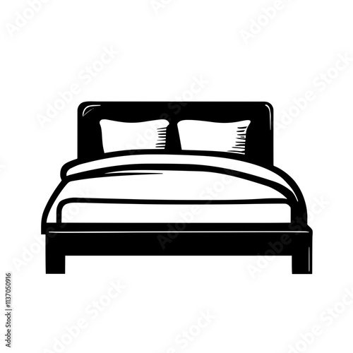 Hotel Accommodation Icon Illustration