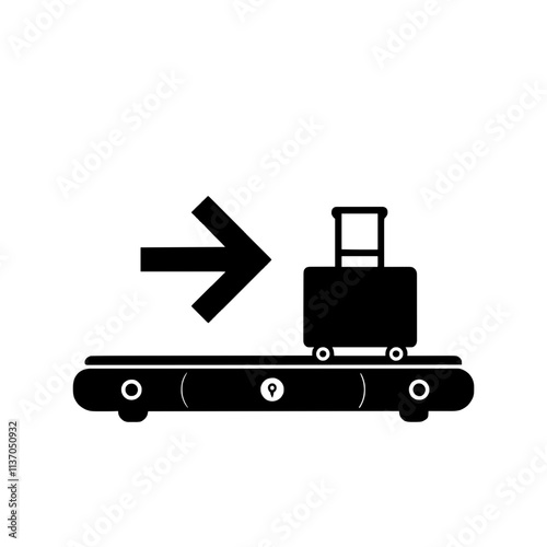 Baggage Claim Sign Illustration