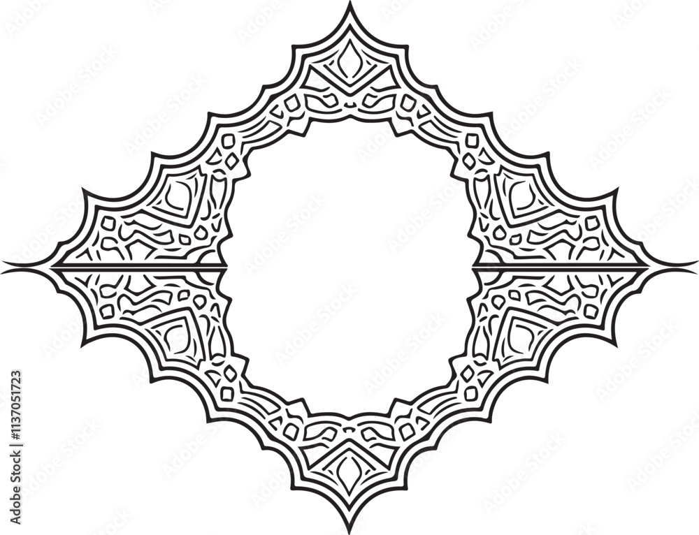 Black and White Intricate Mandala Pattern Black and White Intricate Mandala Pattern