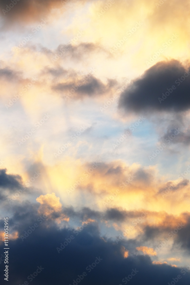 Obraz premium sunset sky with clouds