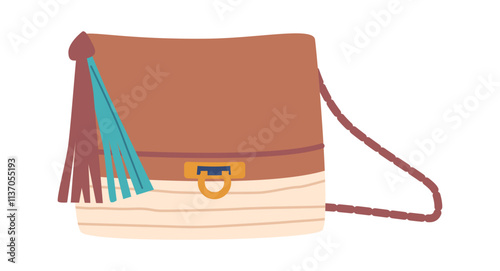 Female clutch boho style vector illustration