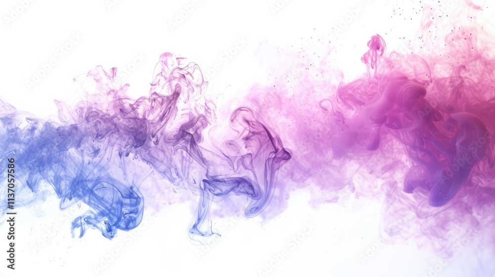 Abstract colorful smoke swirling in shades of blue and pink.