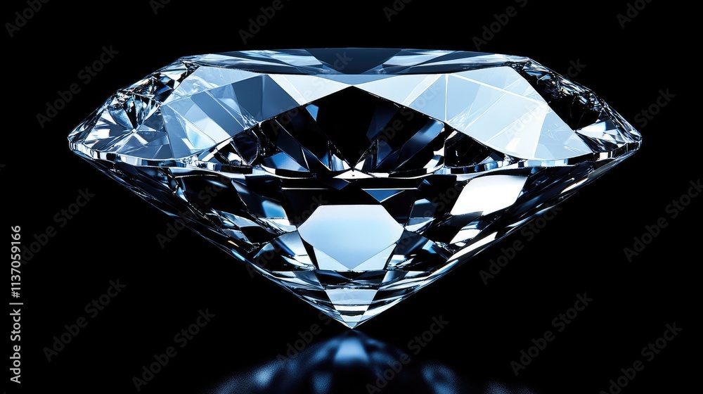 Stunning Brilliant Cut Diamond with Sparkling Reflections Stunning Brilliant Cut Diamond with Sparkling Reflections