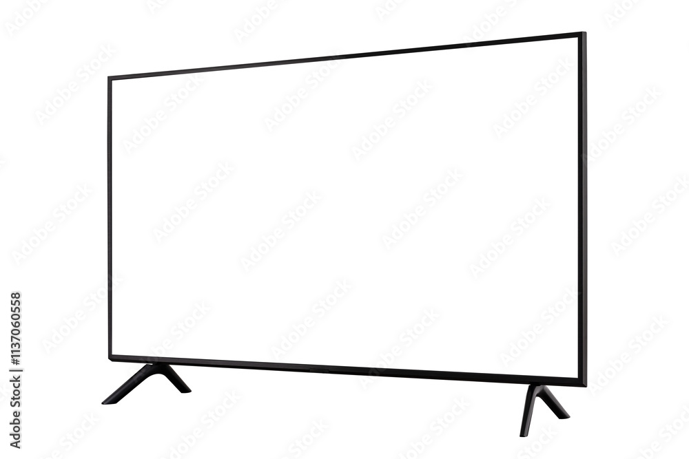 Smart TV with blank screen isolated on with background. Smart TV with blank screen isolated on with background.