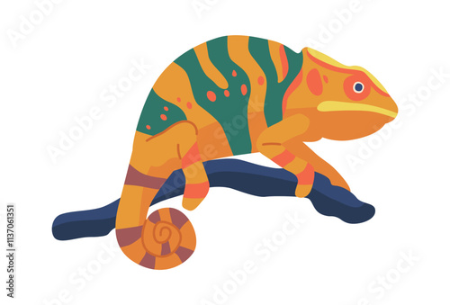 Chameleon or triton rainforest vector illustration