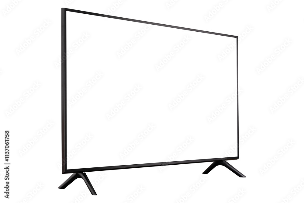 Smart TV with blank screen isolated on with background. Smart TV with blank screen isolated on with background.