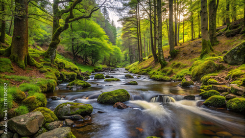 Glen with a Stream in the Forest