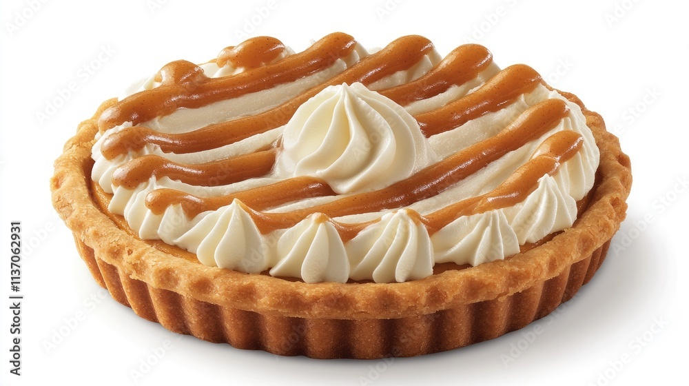 Delicious Caramel Cream Tart with Whipped Topping and Drizzle Delicious Caramel Cream Tart with Whipped Topping and Drizzle