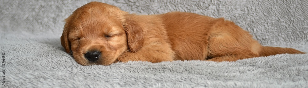 Sleeping golden retriever puppy cozy indoor setting pet photo soft lighting peaceful moment adorable concept Sleeping golden retriever puppy cozy indoor setting pet photo soft lighting peaceful moment adorable concept