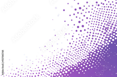 Purple Abstract Dotted Border Background with Gradient and Blank Space photo