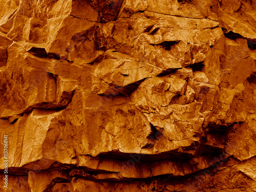 Obraz na płótnie Orange brown red fire gold yellow stone surface. Mountain rock sandstone. Close-up. Bright. Design. Nature. w salonie