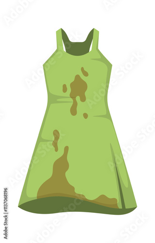 Dirty summer dress vector illustration