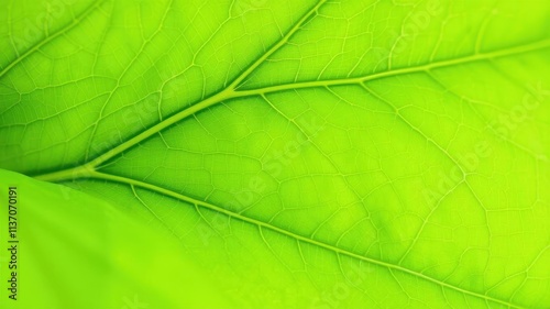 Vibrant green leaf with a soft and fresh texture, symbolizing growth and renewal, green, botany, nature