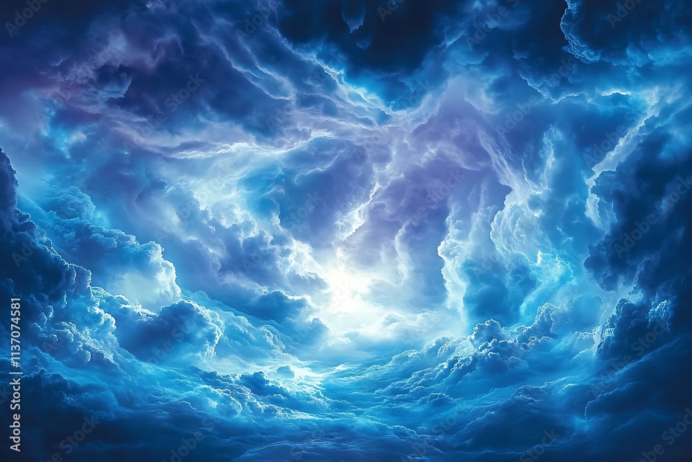 Celestial Cloudscape: A Symphony of Blue Hues Celestial Cloudscape: A Symphony of Blue Hues