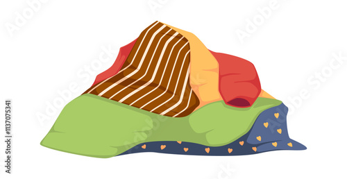 Pile of dirty clothes vector illustration
