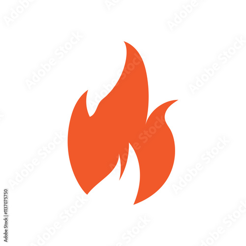 Fire logo design illustration and fire symbol