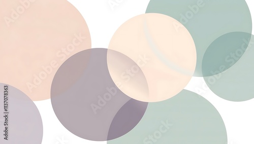 Wallpaper Mural Abstract Pastel Circles Overlapping Design Torontodigital.ca