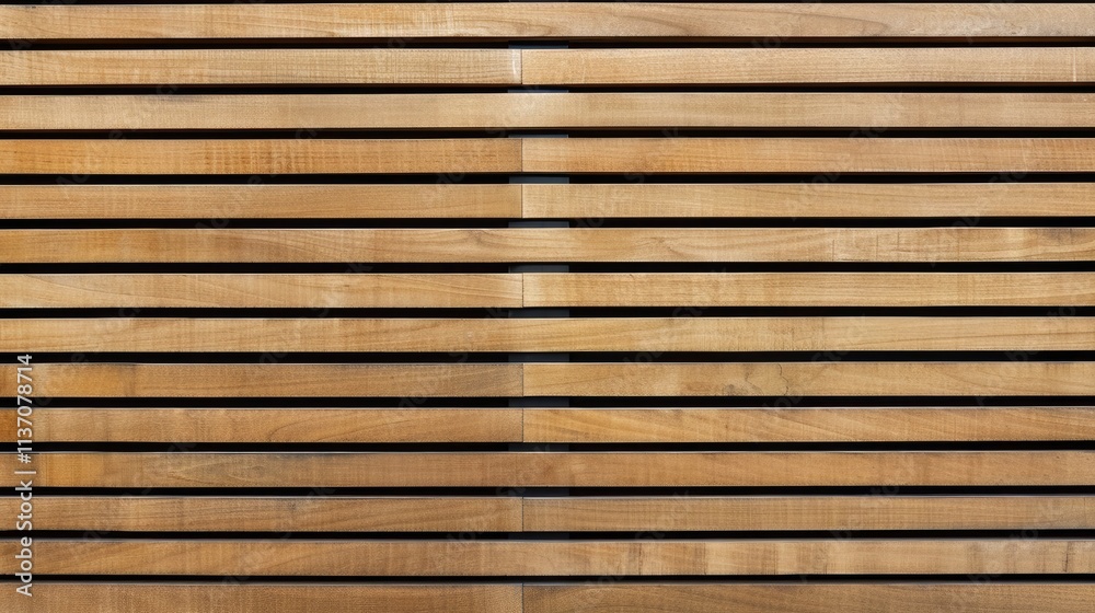 A close-up of wooden slats arranged horizontally, showcasing texture and pattern. A close-up of wooden slats arranged horizontally, showcasing texture and pattern.