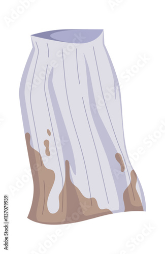 Dirty female skirt vector illustration