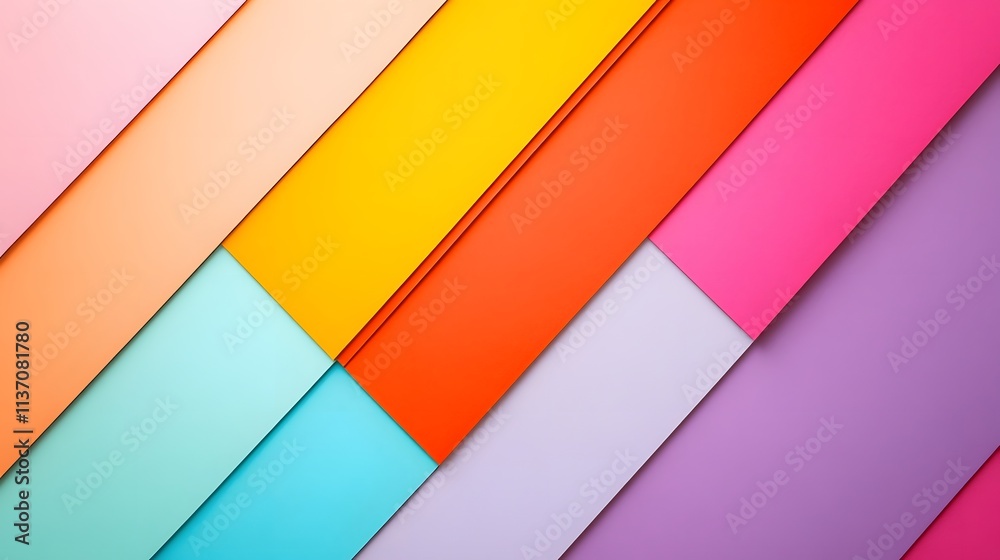 Abstract Colorful Diagonal Paper Design Background