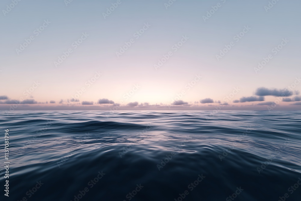 Serene Ocean Sunset: A Tranquil Seascape Serene Ocean Sunset: A Tranquil Seascape