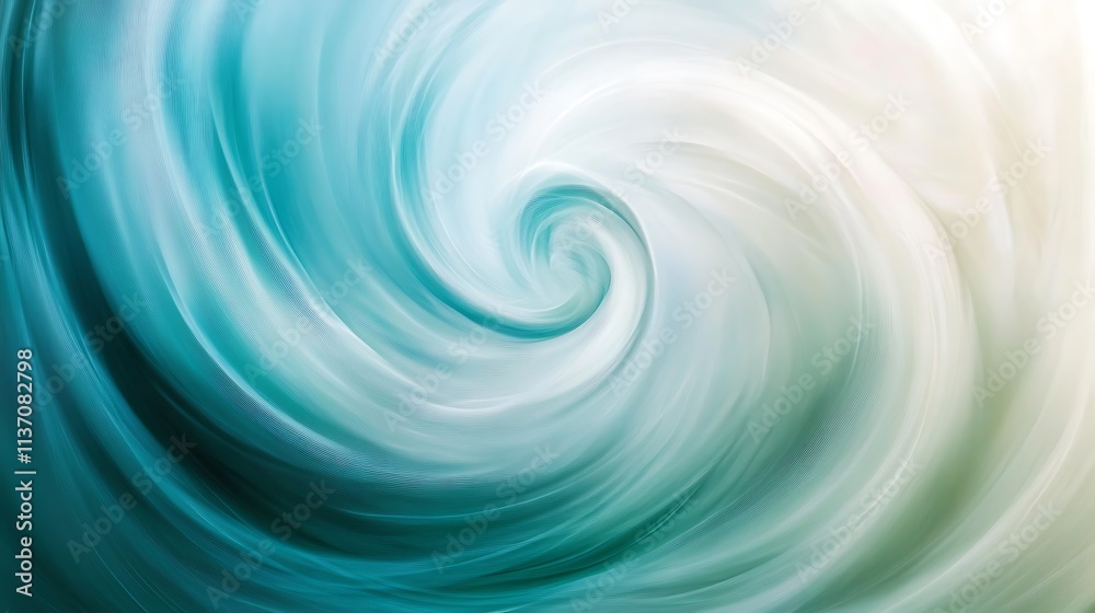 Abstract swirling teal and white vortex design Abstract swirling teal and white vortex design