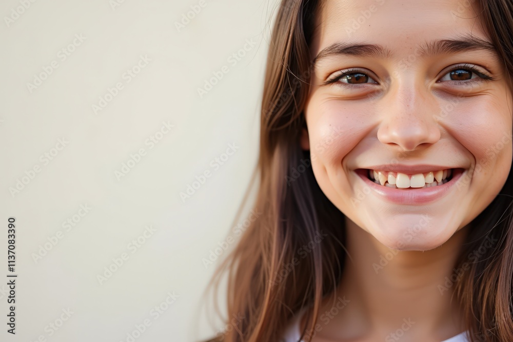 Brighten Your Collection with a Joyful Young Girl's Radiant Smile, Perfect for Inspirational and Motivational Content Brighten Your Collection with a Joyful Young Girl's Radiant Smile, Perfect for Inspirational and Motivational Content