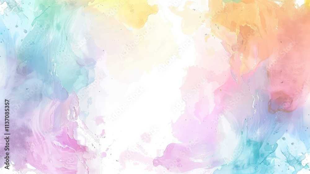 Fototapeta premium Abstract watercolor background with soft pastel colors for creative projects.