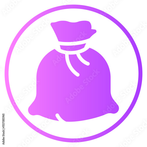 garbage bag gradient icon