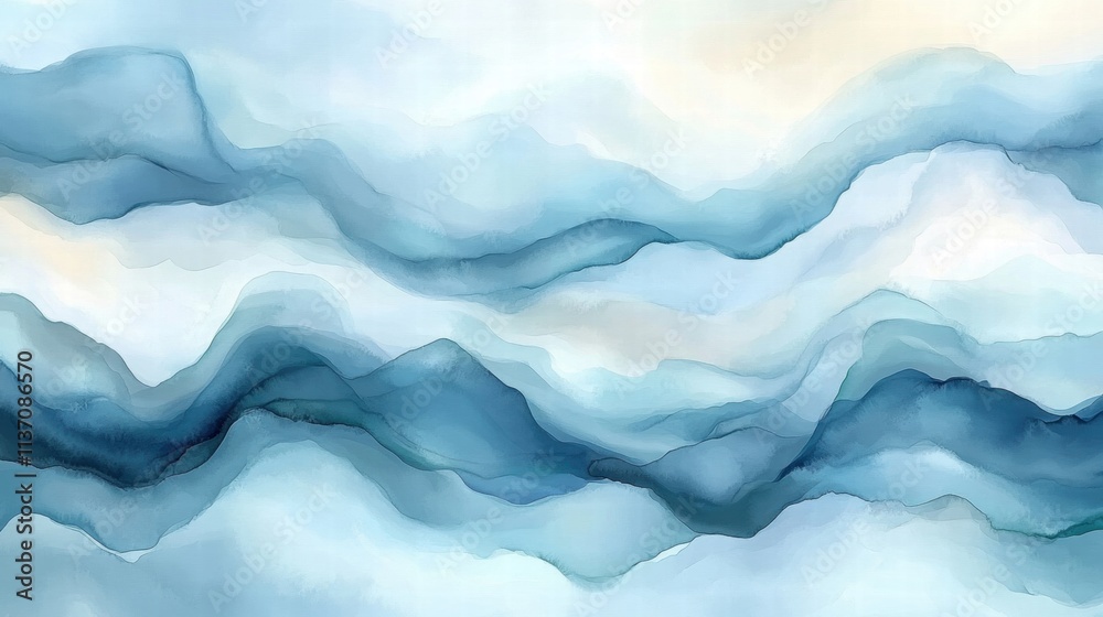 Obraz premium Abstract Blue Wave Background