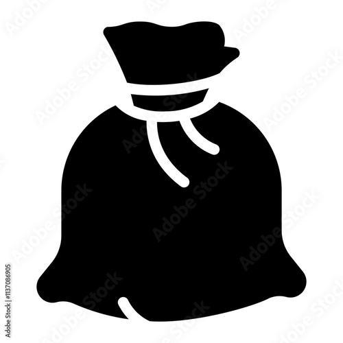garbage bag glyph icon